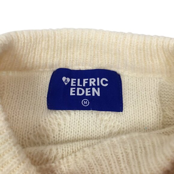 Aelfric Eden Fisherman Cable Knit Sweater Ivory Oversized Unisex M Pullover - Picture 8 of 9